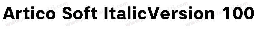 Artico Soft ItalicVersion 1000字体转换